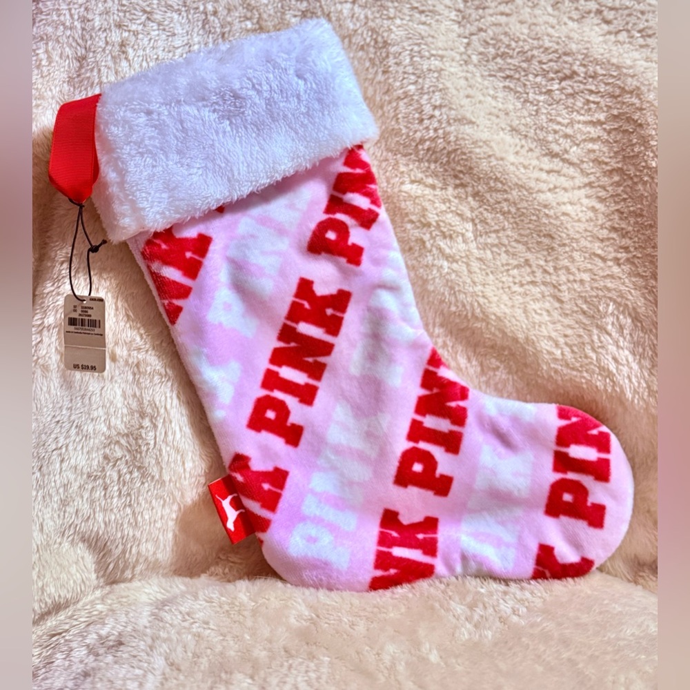 Victoria's Secret Pink and Red Stocking - Picture 2 of 4